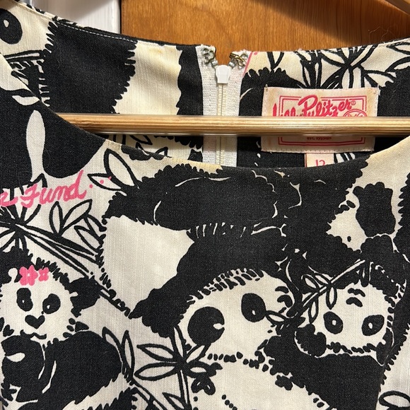 Lilly Pulitzer panda print dress. Only discolored area is inside neck as shown. - Picture 2 of 3